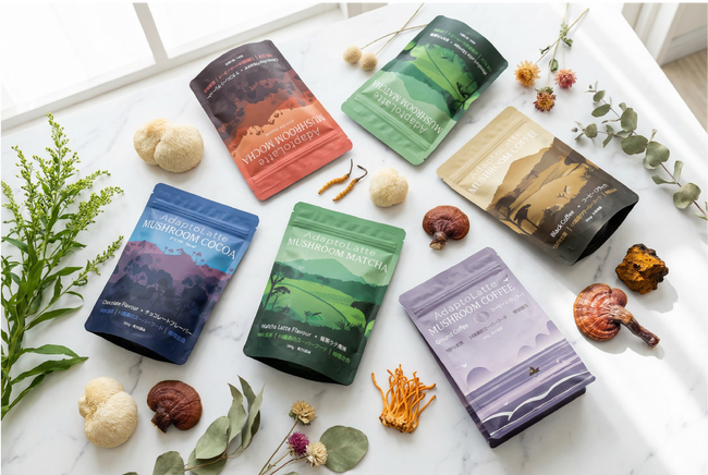 MUSHROOM COFFEE（マッシュルームコーヒー）ブランド「アダプトラテ」、累計2万人が購入！ フレーバーを自由に組み合わせできる定期購入を開始