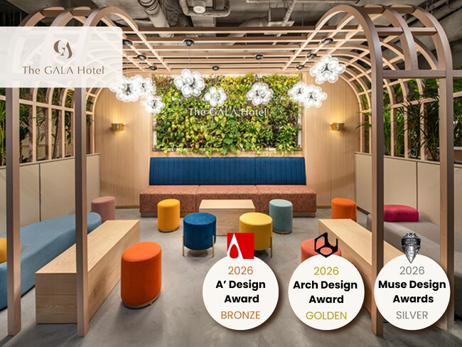 HANA HOSPITALITY株式会社、THE GALA HOTEL Umeda（ザガラホテル梅田）が世界的デザインアワード3賞を受賞