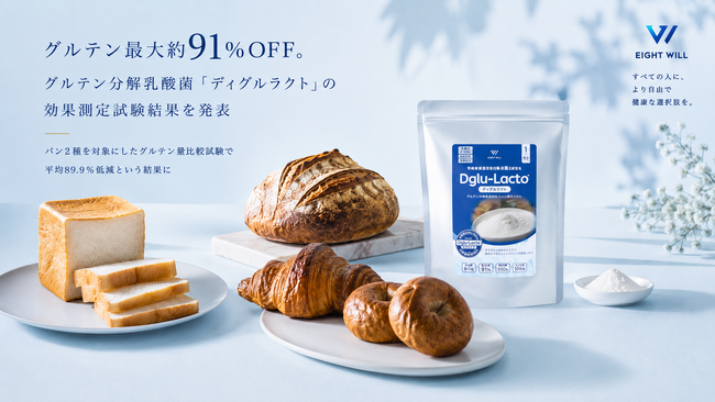 グルテン最大約91％OFF！グルテン分解乳酸菌「ディグルラクト」の効果測定試験結果を発表