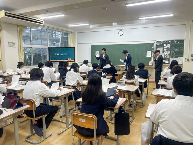 地域の中学生のキャリア教育を支援　桑原組が安曇川中学校で2年連続の「マナー講座」を実施