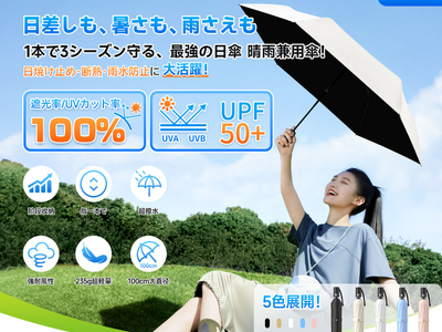 6月の強い日差しに備える晴雨兼用CoreFun日傘。遮光・遮熱から改良型段階収納まで、夏の外出を1本でサポート