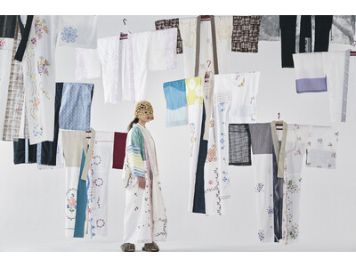 ＜KIMONO ARCH × YEAH RIGHT!!＞ヨーロッパのusedテーブルクロスときもの生地が出会う、一点ものの羽織ときものを発売