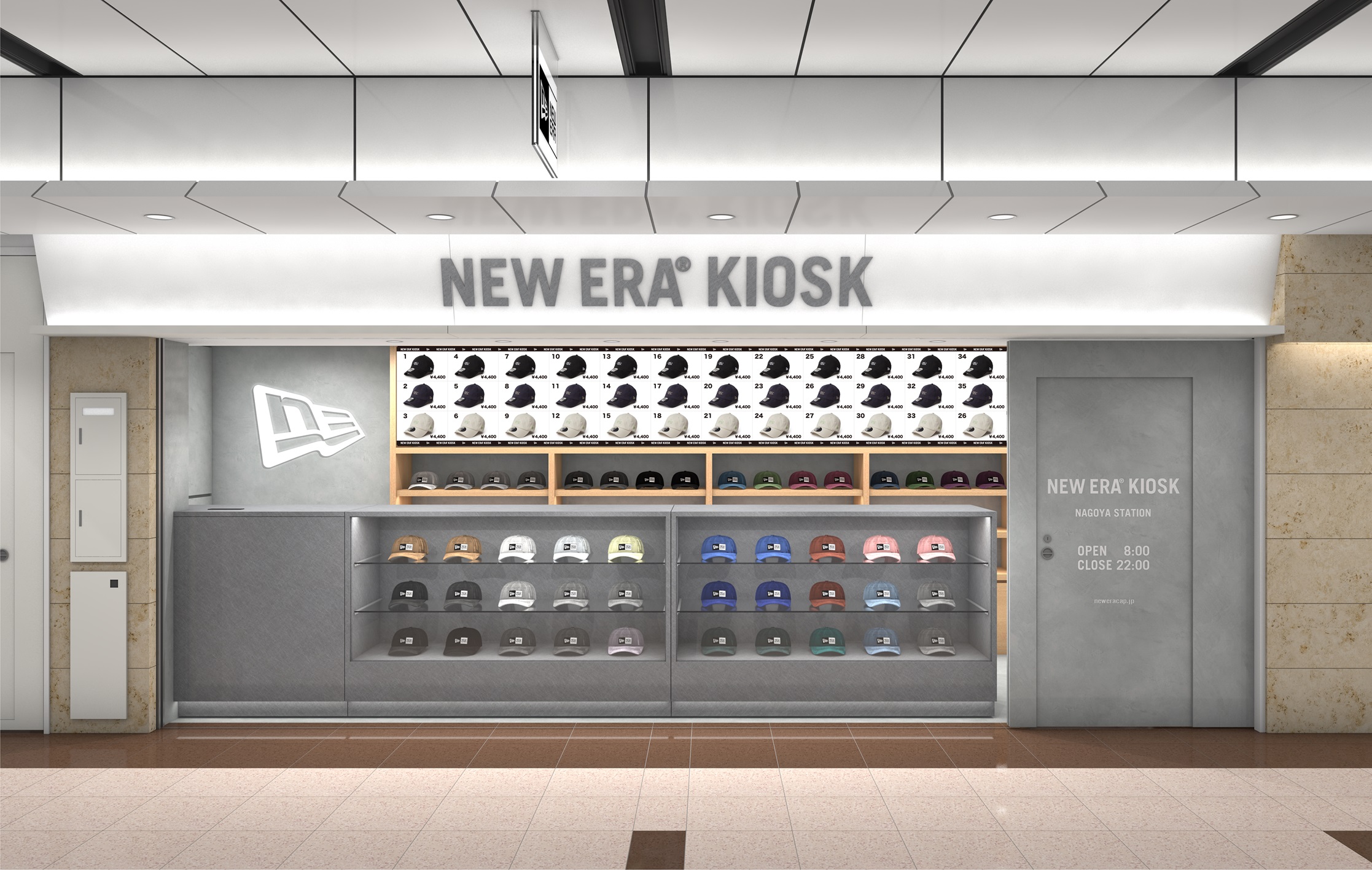 ニューエラストアの新業態「NEW ERA (R) KIOSK」の1号店が12月12日（木）に名古屋駅地下街「ゲートウォーク」にオープン