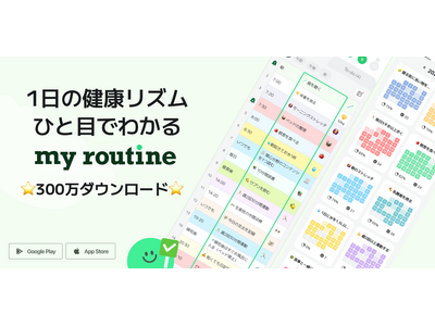チェックするだけで自分の健康リズムが見える？習慣管理アプリ『マイルーティン』、シンプル習慣から“健康リズム設計”へ進化！