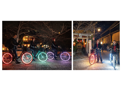 日本初※、光る自転車で巡る「ナイトライド」ツアーを開始ドクターペダル×DeepExperienceが大阪・京都で展開