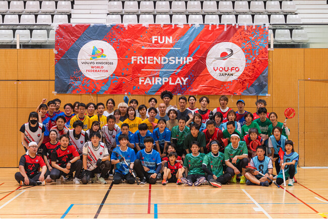初めてでも試合に出られるYOU.FO大会を開催。小学生から60代までが参加し、世界初の公式種目「リングラリー」も実施！