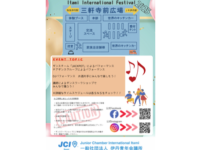 【イベント開催】 Itami International Festival 踊って笑って国際交流！開催のお知らせ