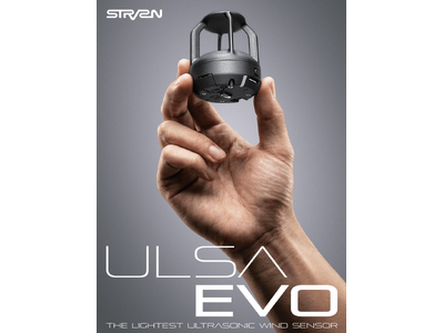 世界最軽量45gの超音波式風向風速センサー「ULSA EVO」を発表。今夏発売を予定。
