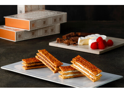 煌めく冬の贈り物に。金箔がきらりと光る箱のミルフィユを。MILLE-FEUILLE MAISON FRANCAIS（ミルフィユ メゾン フランセ）より「ミルフィユ スリールエディション」を発売。