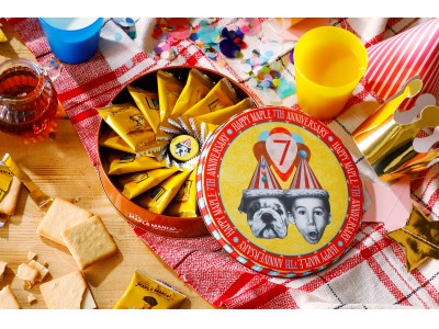 祝７周年！メープル菓子専門店「ザ・メープルマニア」から、バースデーデザインの「メープルバタークッキー7周年記念缶」が新発売！