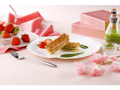 東京・銀座で大人気の期間限定ミルフィユ！ MILLE-FEUILLE MAISON FRANCAIS（ミルフィユメゾン フランセ）より「ミルフィユ セゾン 抹茶&いちご」を数量限定で発売！