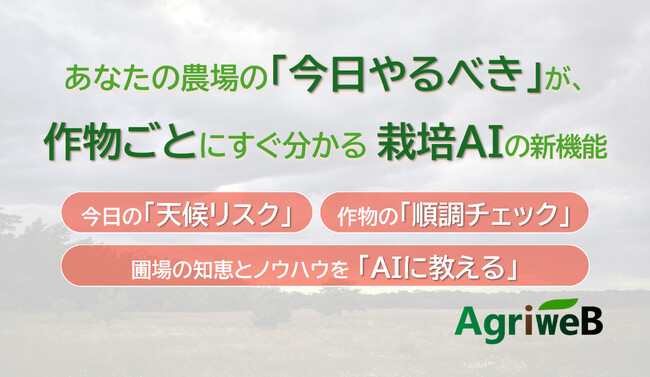 毎朝アプリを開けば、農場の「今日やるべき」がすぐ分かる！栽培AIが進化