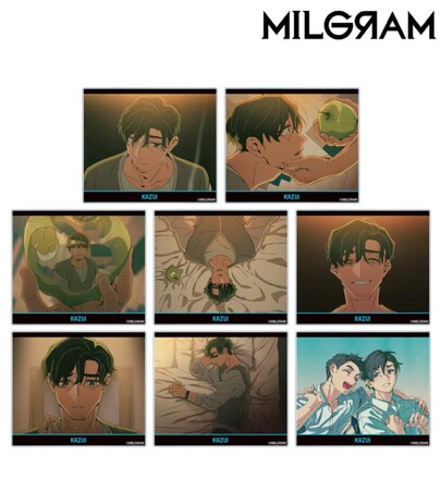 『MILGRAM -ミルグラム-』のトレーディング MV アクリルカード カズイ『カモフラージュ』などの受注を開始！！アニメ・漫画のオリジナルグッズを販売する「AMNIBUS」にて