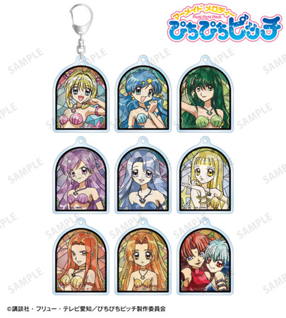 アニメ「ぴちぴちピッチ」のトレーディング Aure Glass アクリル