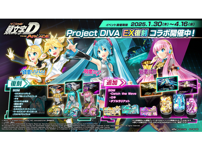 頭文字D THE ARCADE』1月30日（木）より『初音ミク -Project DIVA