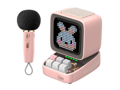 レトロPC風デザインにカラオケマイクを搭載したBluetoothスピーカー。Divoomの最新モデル「Ditoo‑5M」発売