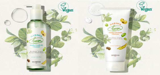 調子のいい日も、そうでない日も。私の側にはヴィーガンクレンジングSKINFOOD ガーデン　ビーン　ジェントル　クレンジングラインからクレンジングオイル、ジェル洗顔料が登場