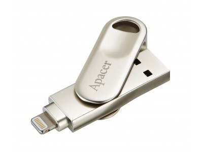Apacer iPhone/iPad用AH790 Lightning 回転式 USB フラッシュドライブ:あなたのIphone/Ipad容量を増やしましょう