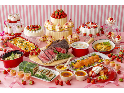 【ヒルトン成田】いちごの“紅”とミルクの“白”がきらめく「いちごとミルクのプレシャス・マリアージュ」開催～ブランドいちごとローストビーフを楽しむ、冬の贅沢ビュッフェ～