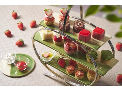 【オリエンタルホテル 沖縄リゾート＆スパ】期間限定販売　沖縄県産「宜野座いちご」のアフタヌーンティー「恋風（こいかぜ）のアフタヌーンティー」