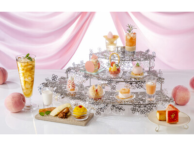 【ヒルトン東京お台場】みずみずしい桃を多彩に味わう、夏限定「ピーチ アフタヌーンティー」　桃スイーツ9種に、スコーン＆サンドイッチのテーブルサービスも