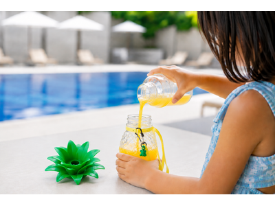 【沖縄ハーバービューホテル】夏休み限定！リニューアルしたガーデンプールでイベント開催キッズカクテル体験や館内イベントなど、家族で楽しむホテル体験