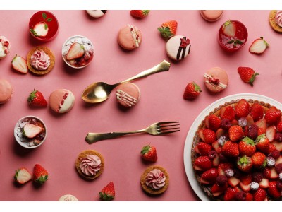 【オリエンタルホテル広島】いちごづくしのデザートが約20種類並ぶ春季限定のデザートブッフェ「100％ STRAWBERRY」開催