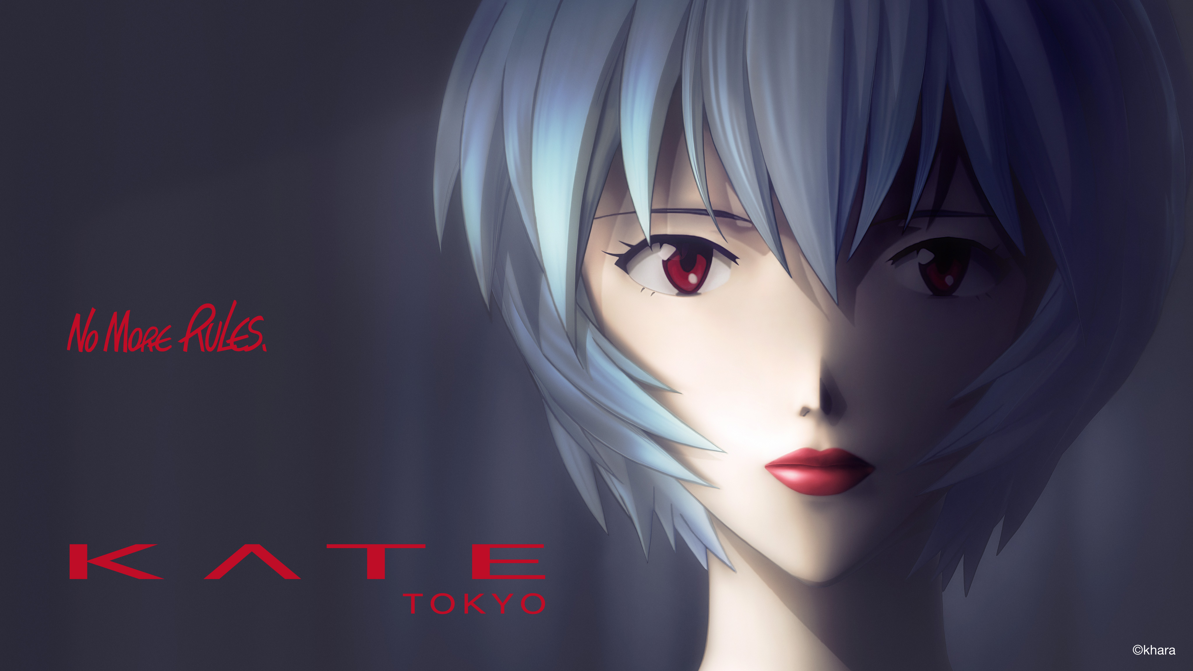 「綾波レイ、はじめての口紅」かつて見たことのない綾波レイが描かれたKATEとエヴァンゲリオンのコラボ商品「ケイト　レッドヌードルージュ（EV）」。11月4日（水）よりWebにて数量限定で予約受付開始