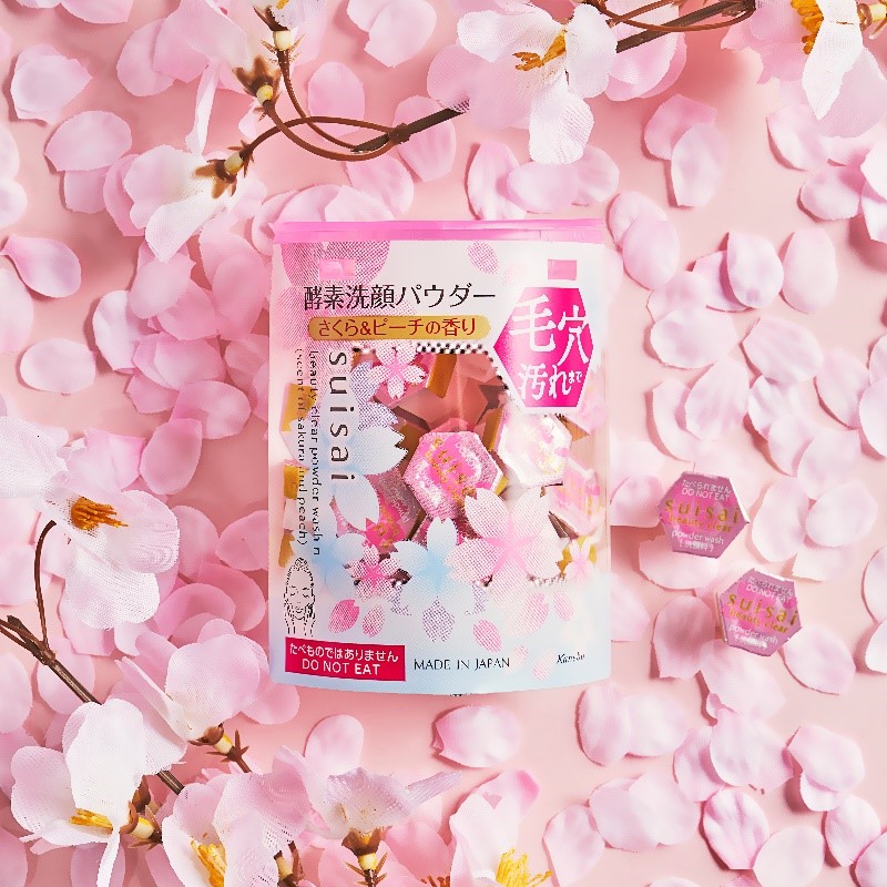 7年連続売上No.1※１スイサイ ビューティクリアの酵素※2洗顔料から春の訪れを感じさせる香りとさくら色のパウダーで、洗顔を楽しく演出する『パウダーウォッシュNさくら＆ピーチの香り』が限定発売