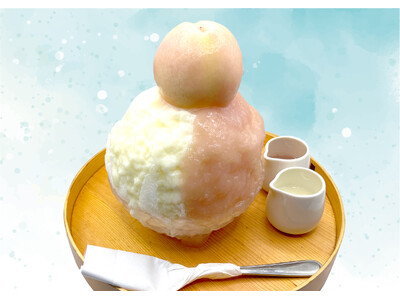 かき氷専門店『しろいくも』梅田『大人気の桃シリーズが６月11日スタート！あら川の桃も近日入荷！！』 今年は桃の新作も続々新登場！