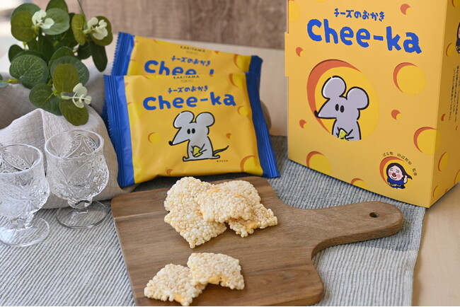 ぼる塾 田辺智加 監修の揚げおかき Chee-ka(チーカ)を展開