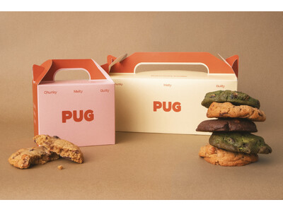 アメリカンクッキーブランド「PUG」の累計25万枚以上のベストセラー「ボストンクッキー」に、待望の新フレーバー「抹茶」と「チョコ」が仲間入り！さらに、期間限定メニュー「紫芋のハロウィンラテ」も新登場！