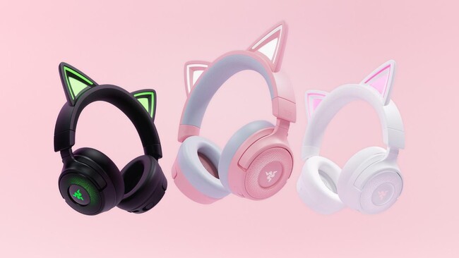 【Razer】「Kraken Kitty V3」シリーズを発表：マルチプラットフォーム対応で“にゃんこパワー”が進化　2025年8月27日（水）予約開始