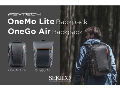 大切な機材で撮影を楽しむためにデザインされたカメラバッグ「PGYTECH OneMo Lite Backpack」と「PGYTECH OneGo Air Backpack」を発売