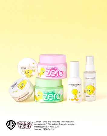 【BANILA CO】Tweety×バニラコのコラボレーション！人気のプライムプライマーシリーズとクレンジングバームの「トゥイーティー」日本店舗限定デザインが4月中旬より販売開始！
