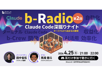 【バイテック生成AIオンラインスクール】実践型AIコミュニティ「b-Crew」にてリスナー参加型ラジオ「...