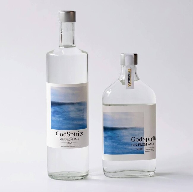 国際品評会で4賞受賞の隠岐のクラフトジン「GodSpirits」、自社蒸留所製造の新ラベルを2サイズで発売
