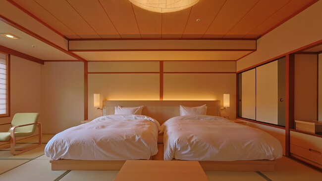 【創業60周年】島根・玉造温泉の老舗旅館「ホテル玉泉」がインバウンド需要を見据え、大規模リニューアル。”畳にベッド”の客室76室＆“整いデッキ”付き大浴場へ刷新。2025年7月19日より新客室販売開始