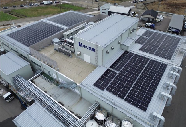 ホリ乳業、新工場にPPA方式の太陽光発電を導入