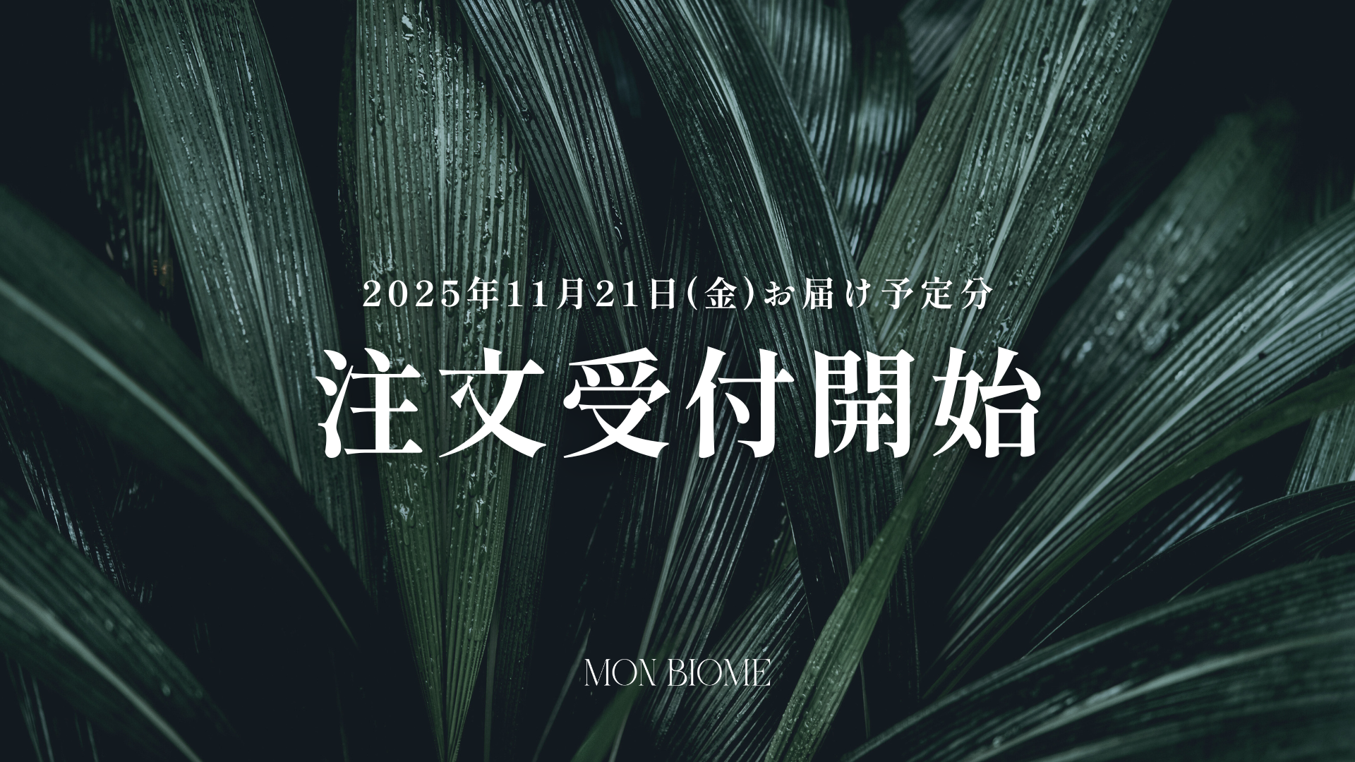 モンビオーム、2025年11月21日(金)にお届け予定分のご注文受付を本日より開始