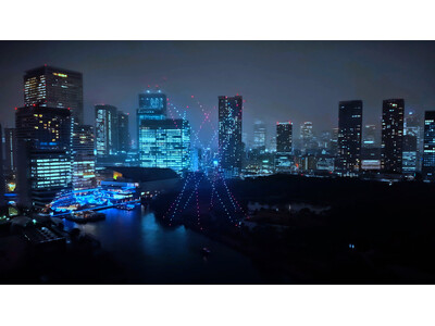 “Happy Birthday!!”を竹芝の夜宙にーー。アゲハライドがドローンで届ける音楽と光の芸術『L...