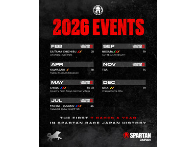 日本上陸１０周年！ “世界最大級の障害物レース”『Spartan Race in JAPAN 』2026レーススケジュール発表！