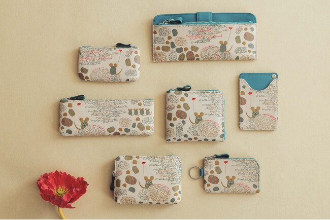 レオ・レオニ『フレデリック』×伝統工芸品「甲州印伝」創業1582年の印傳屋が描いた「絵本作品コレクション」第2弾。愛らしい後ろ姿もポイント！「財布」「ポーチ」「ペンケース」など全7種類。