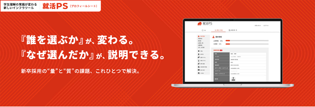 新卒採用KPI達成に安定を。採用担当者の救世主「就活プロフィールシート（就活PS）」先行利用版をリリース。