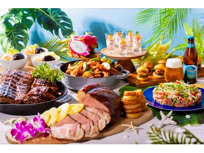 【リーガロイヤルホテル（大阪）】フライト時間なし！南国の楽園“ハワイ”を思う存分満喫 トロピカルドリンクにダイナミックな肉料理など、彩り豊かなハワイアングルメが勢揃い 「ハワイアンサマービアフェア」