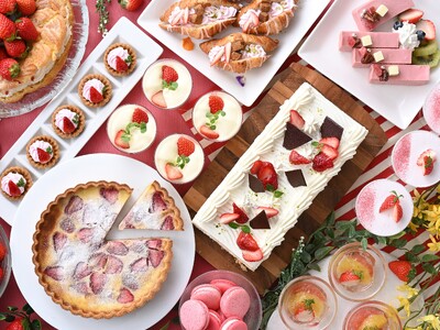 【リーガロイヤルホテル広島】苺がテーマのスイーツビュッフェ第2弾。春グルメも登場『苺！very！more！ ランチ・ディナー＆スイーツビュッフェ』を開催