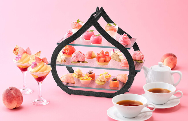 【リーガロイヤルホテル大阪】桃の魅力を味わい尽くす、心華やぐティータイム 期間限定「桃アフタヌーンティー」を販売