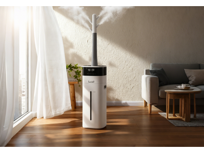 一度の給水で72時間乾燥知らず！LACIDOLL 20L大容量ハイブリッド加湿器（LCD-MH-2301J）パワフルなミストで広がるうるおい！