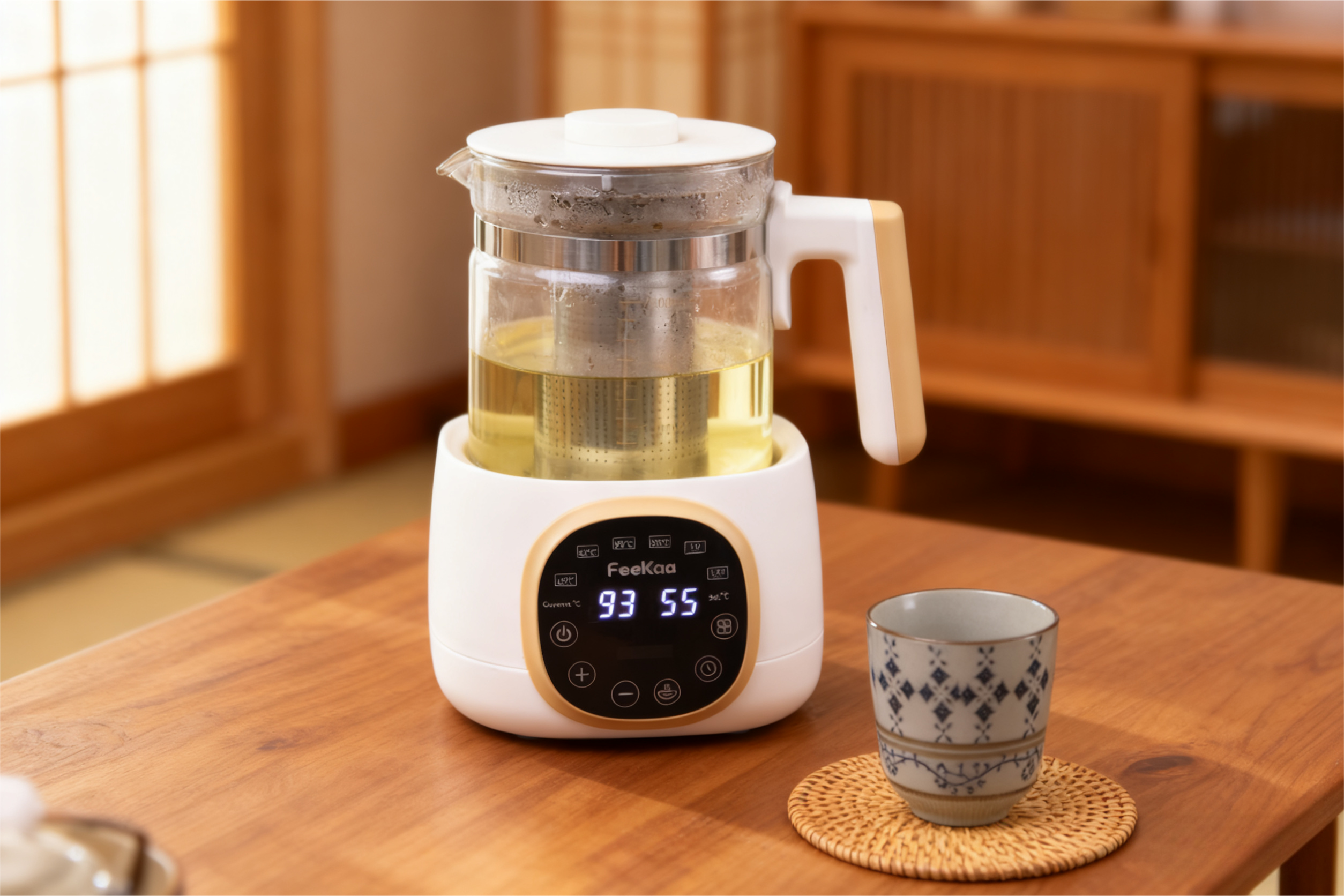 1℃ずつ温度調節で極める一杯！FeeKaa多機能ポット(FK-BB-021)いつでも、最適な温度のお湯