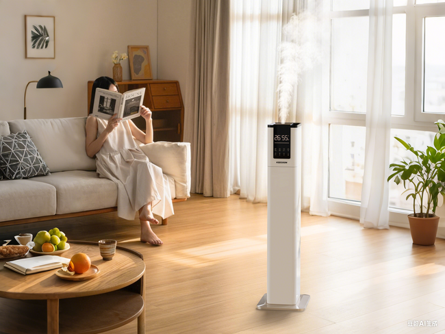 清潔性・大容量・省スペースを両立！「KEEOONハイブリッド加湿器」（KC-MH-2301W） 100℃高温除菌も可能